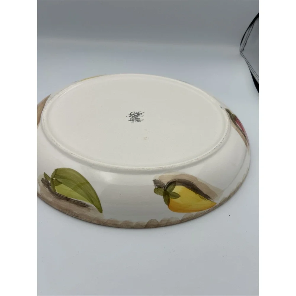 Santa fe Hand Painted Tabletops Unlimited Oval‎ Chili Pepper Platter 13x15